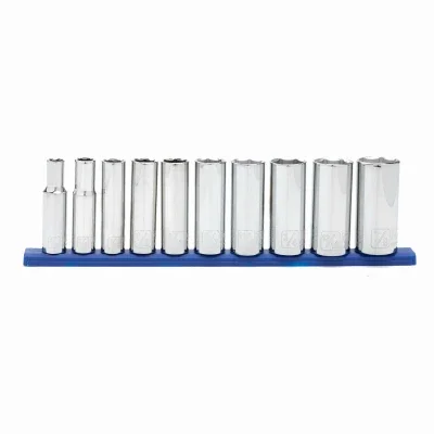 10-pc. Sae Deep Socket Set, 3/8 In. Drive