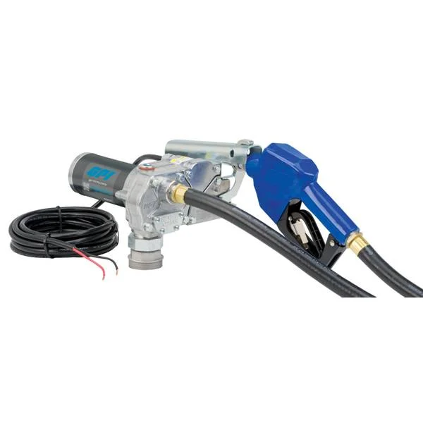 12V 15 GPM Fuel Transfer Pump with Auto Nozzle