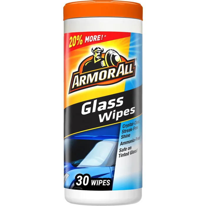 17501c Glass Cleaning Wipes, Effective To Remove: Bugs, Fingerprints, Residue, Road Grime, 30-wipes