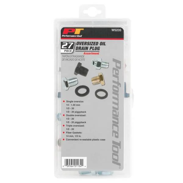 27-Piece Oil Drain Plug Assortment