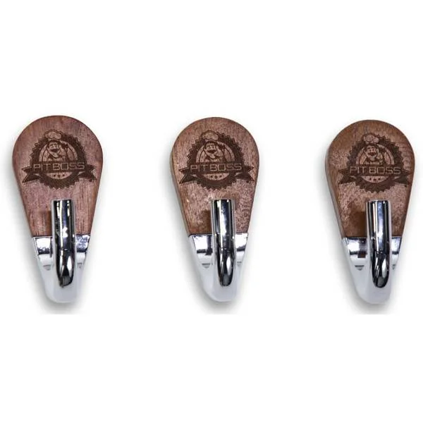 3-Piece Rosewood Magnetic Tool Hooks