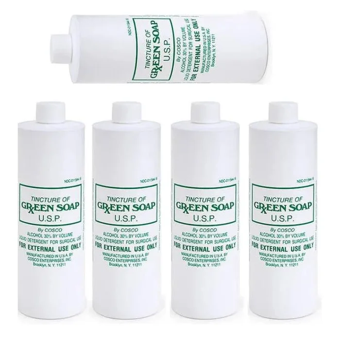 5 Bottles 16oz Pure Cosco Tincture Green Soap Medical Supply Tattoo