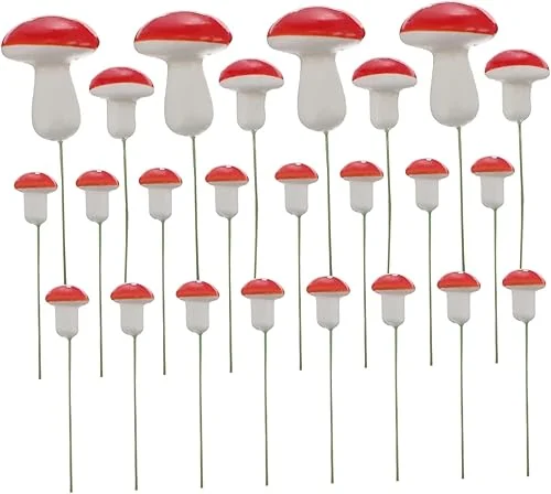 50pcs Simulation Mini Mushroom Artificial Plant Garden Landscape Crafts Toadstool Adorable Decoration