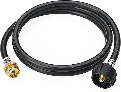 6 Feet Propane Adapter Hose, 1lb to 20lb Adapter Converts 1lb Appliances to 5-40lb Tanks, Gas Hose for Weber Q, Coleman Grill, Buddy Heaters and More