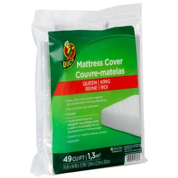 76″ x 94″ x 12″ Queen/King Clear Mattress Cover