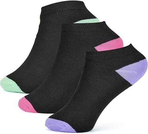 A2Z 4 Kids Girls Premium Gym Yoga Trainer Contrast Heel & Toe Socks Moisture Socks Comfortable Perfect Workout Socks