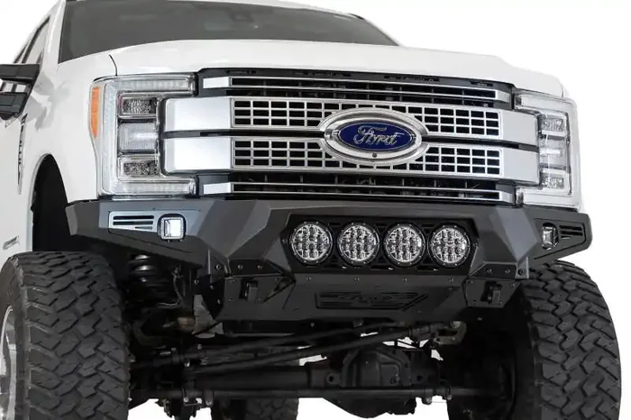 Addictive Desert Designs 17-20 Ford Super Duty Bomber Front Bumper w / Mounts For 4 Rigid 360 6in