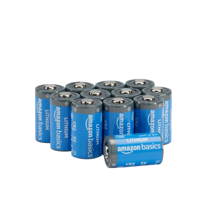 Amazon Basics Non-Rechargeable CR2 Lithium Batteries, 3 Volt, Long Lasting Power, Low Self-Discharge Rate, 12 Count