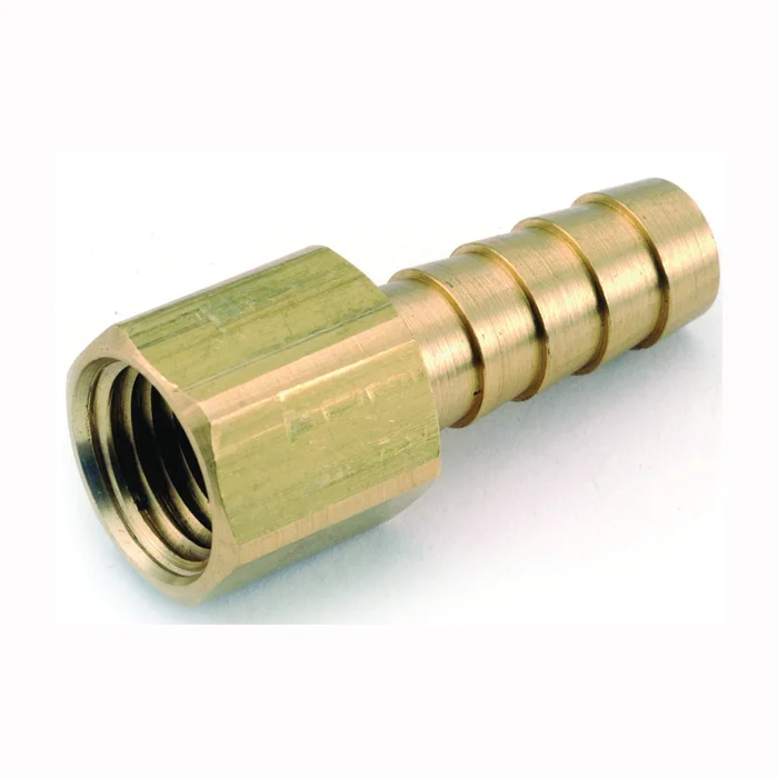 Anderson Metals 129F Series 757002-0406 Hose Adapter, 1/4 in, Barb, 3/8 in, FPT, Brass