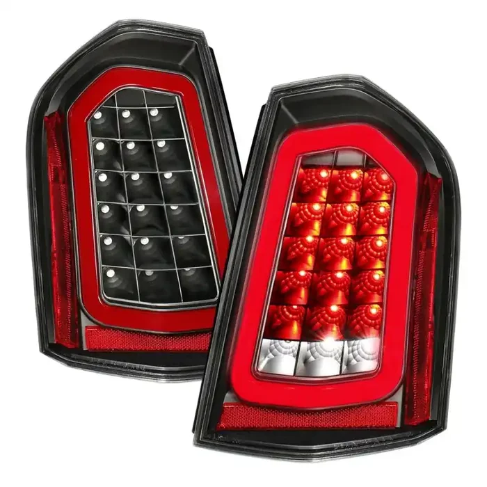 ANZO 11-14 Chrysler 300 LED Taillights Black w / Sequential