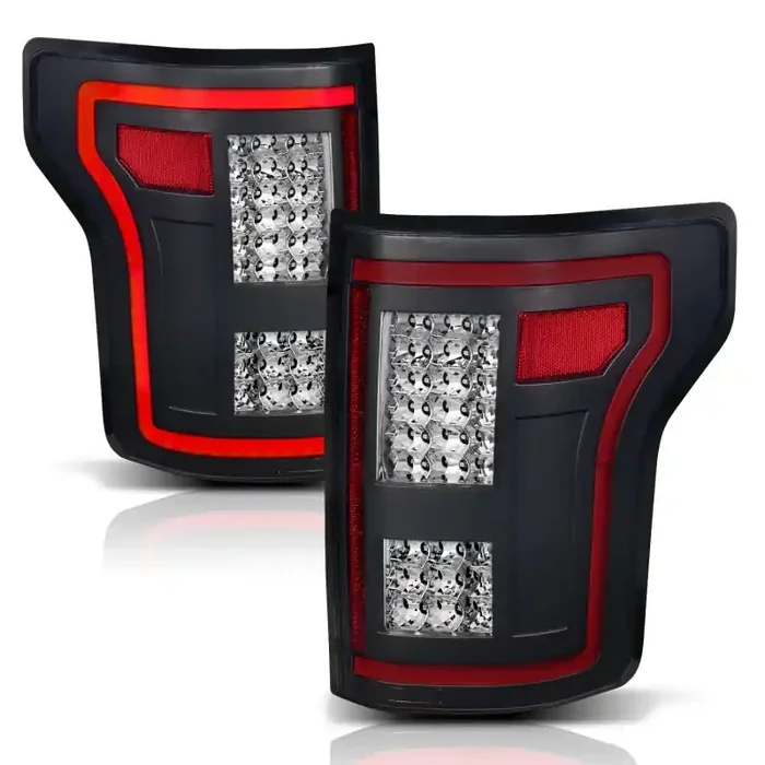 ANZO 15-17 Ford F-150 LED Taillights Black w / Sequential