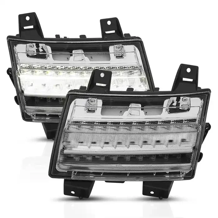 ANZO 18-19 Jeep Wrangler JL LED Chrome Clear w / Sequential Signal