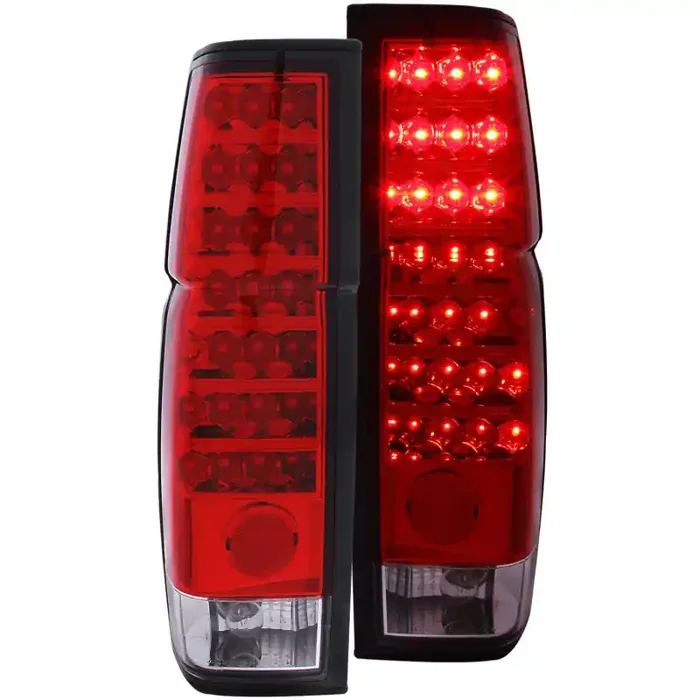ANZO 1986-1997 Nissan Hardbody LED Taillights Red /Clear