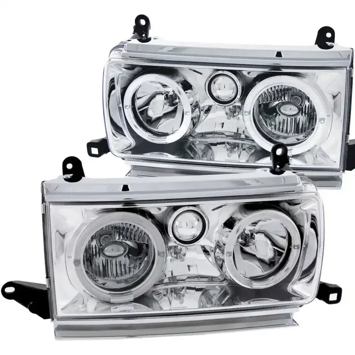 ANZO 1991-1994 Toyota Land Cruiser Crystal Headlights w / Halo Chrome