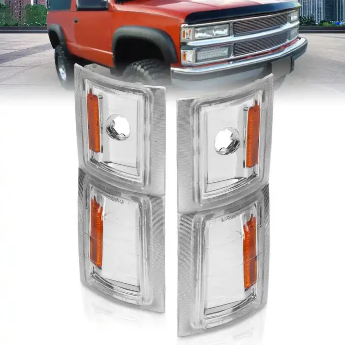 ANZO 1994-1998 Chevrolet Blazer Corner Lights Clear Lens w / Amber Reflector