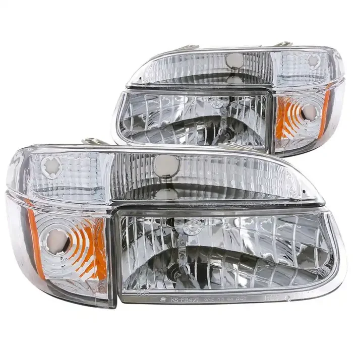 ANZO 1995-2001 Ford Explorer Crystal Headlights Chrome w / Corner Lights 2pc
