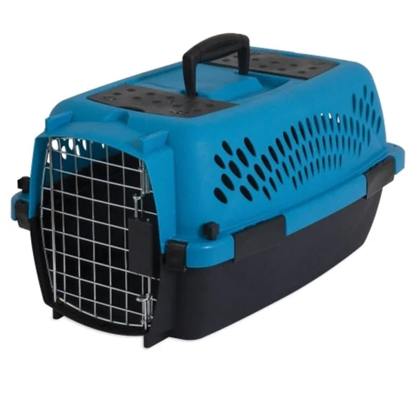 Aspenpet Pet Taxi 21087 Fashion Pet Porter, 19 in W, 12.6 in D, 10 in H, S, Plastic, Black/Breeze