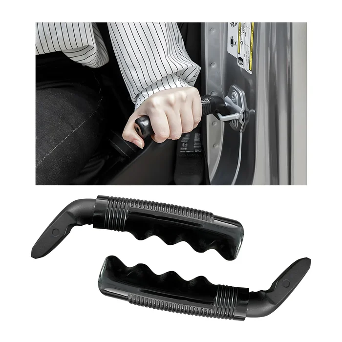 Augeny Car Door Handle for Elderly, Multifunctional Portable Vehicle Assist Support Handle, Automotive Door Assist Bar Helps Get Out, Universal Assistive Device for Seniors, Handicapped (Black, 2PCS)