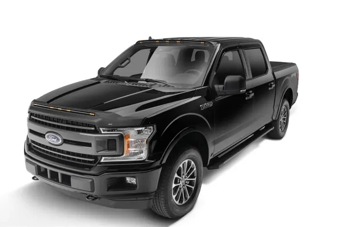 AVS 15-18 Ford F-150 / 17-18 Ford F-250 Extended Cab Ventvisor Low Profile Deflectors 4pc – Smoke