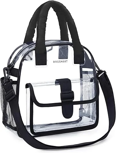 BAGSMART Clear Bag for Stadium Events 12 x 6 x12, Clear Crossbody Bag Tote Bag for Women for Travel, Festival