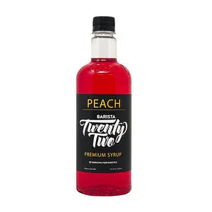 Barista 22 Peach Syrup 750 ml. 12/ct.