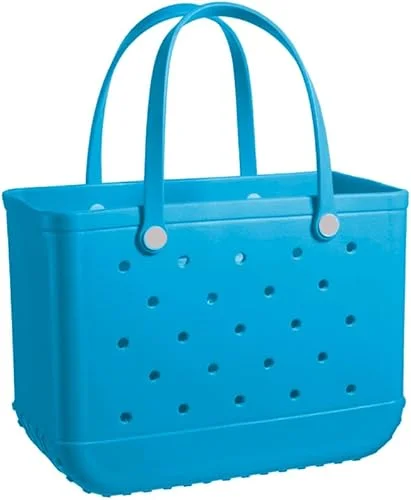 Beach Bag Rubber Tote Bag – Waterproof and Sandproof Tote Bags Outdoor Portable Handbag for Sports