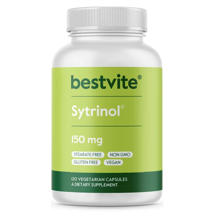 BESTVITE Sytrinol 150mg (120 Vegetarian Capsules) – Patented Blend of Natural Citrus and Palm Fruit extracts – No Stearates – Vegan – Non GMO – Gluten Free