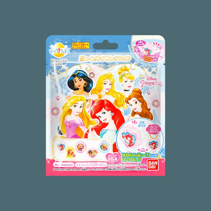 Bikkura Tamago Bath Ball Blind Bag Disney Princess, Include A Secret Toy, Patterns Packaging May Vary