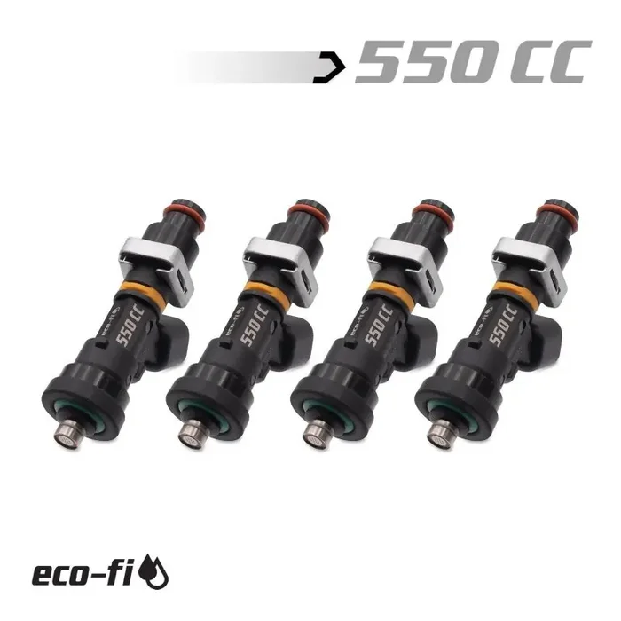 BLOX Racing Eco-Fi Street Injectors 550cc /min w /1 /2in Adapter Honda B /D /H Series (Set of 4)