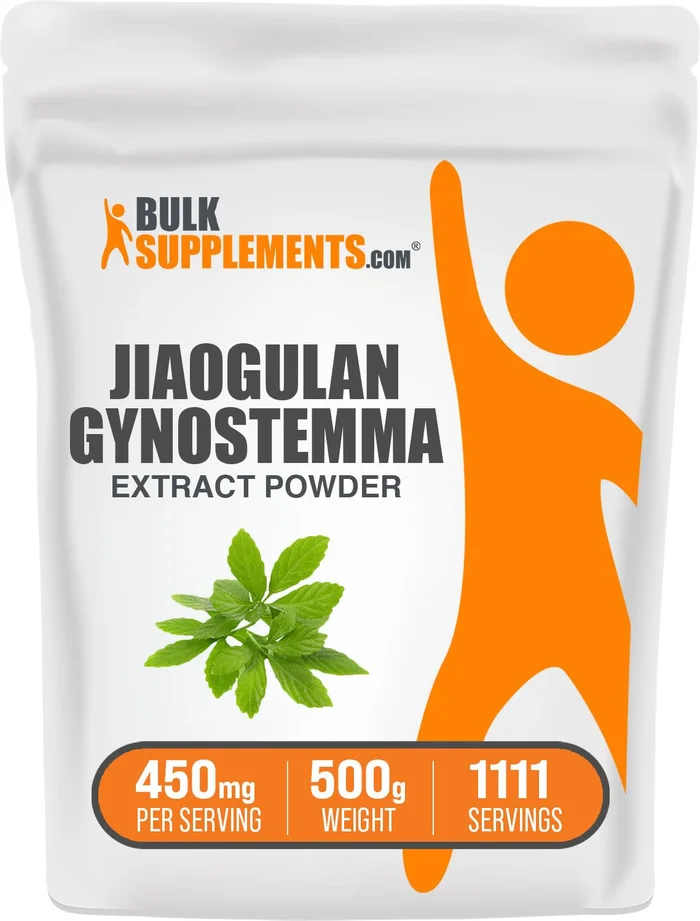 BulkSupplements.com Jiaogulan Extract Powder – Gynostemma Pentaphyllum, Jiaogulan Powder – Gynostemma Extract Powder – Vegan & Gluten Free, 450mg per Serving, 500g (1.1 lbs) (Pack of 1)