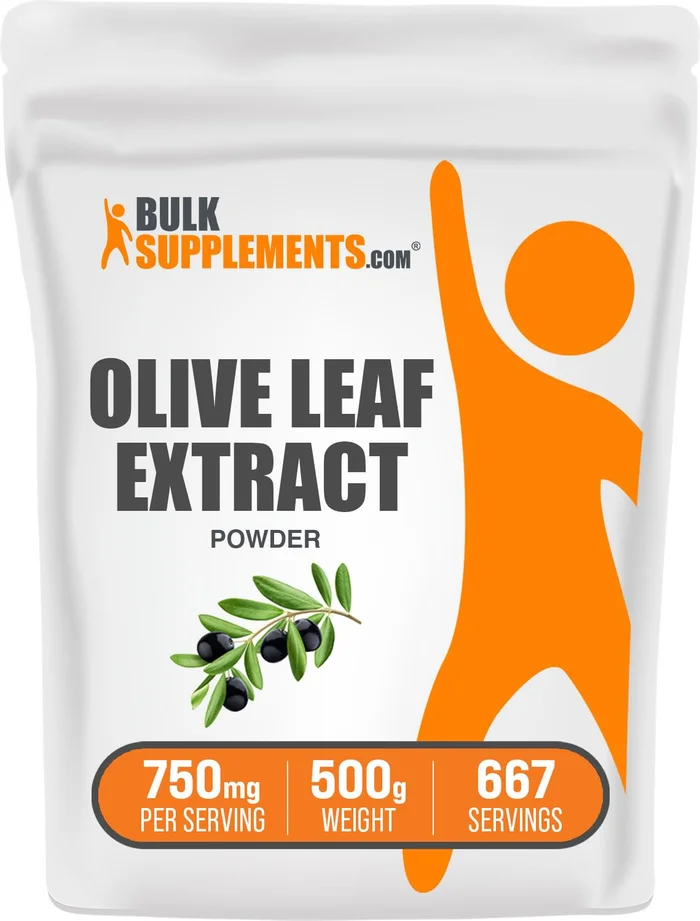 BulkSupplements.com Olive Leaf Extract Powder – Herbal Supplement, Antioxidant Source, Olive Leaf Powder – Gluten Free, 750mg per Serving, 500g (1.1 lbs) (Pack of 1)