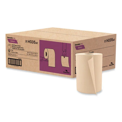 Cascades PRO Select Hardwound Roll Towels 1-ply 7.88″x350 Ft Natural 12 Rolls/Case