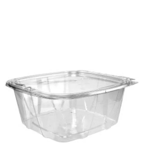 Clearpac Safeseal Tamper-resistant/evident Containers, Flat Lid, 64 Oz, 8.1 X 7.8 X 3.3, Clear, Plastic, 100/bag, 2 Bags/ct