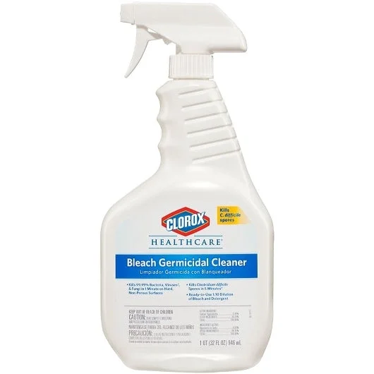 Clorox Healthcare Cleaner Disinfectant With Bleach 32 Oz. Spray Bottle 6/Case