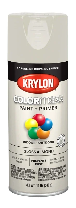 Colormaxx Almond Gloss Spray Paint, 12 Ounce Can