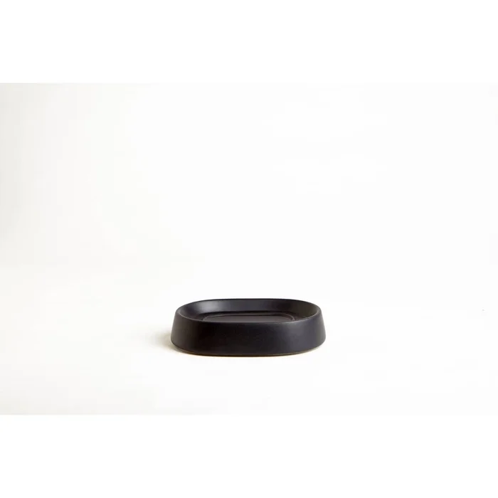 Crater Matte Black Ceramic Bathroom Soap Dish