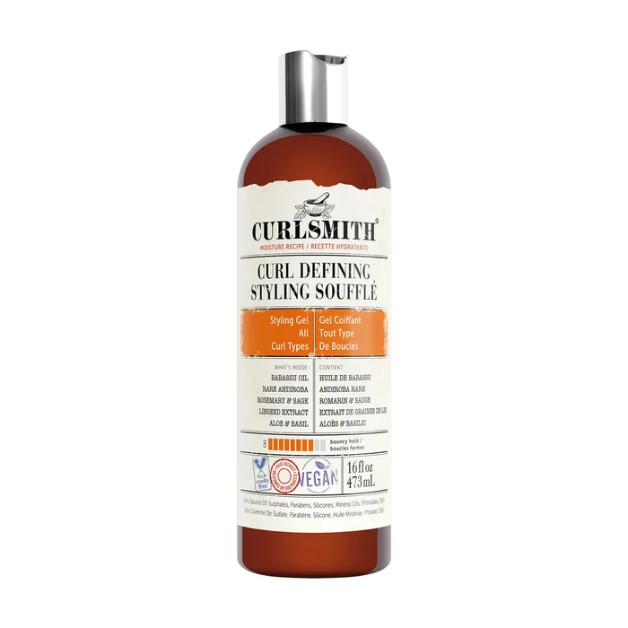 CURLSMITH – Curl Defining Styling Soufflé – Vegan Medium Hold Styling Gel for Wavy, Curly and Coily Hair (16oz)