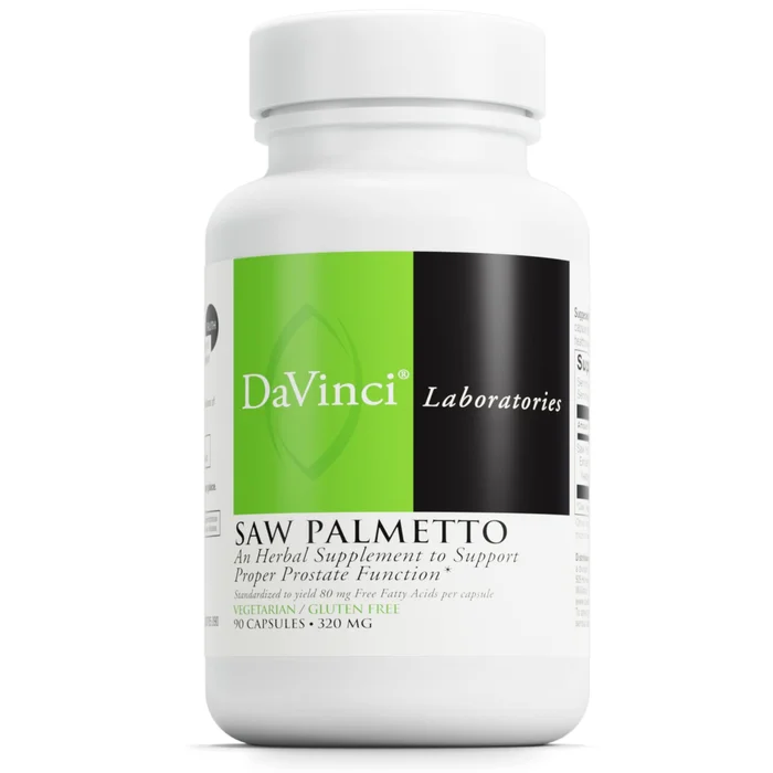 DAVINCI Labs Saw Palmetto – Dietary Supplement to Support Proper Prostate Health Function, Premenstrual Needs and Lactation* – with Saw Palmetto Berry Extract – Gluten-Free – 90 Vegetarian Capsules