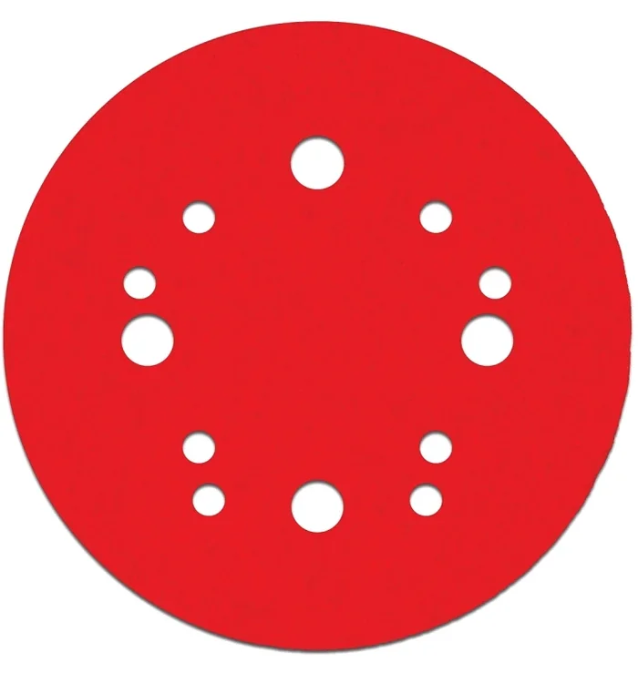 Dcd050060h04g Sanding Disc, 5 In Dia, 60 Grit, Ultra Coarse, Ceramic Abrasive, 12-hole