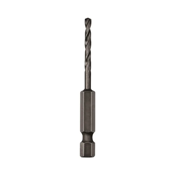 DeWALT DD5112 Impact Drill Bit, 3/16 in Dia, 3 in OAL, Spiral Flute, 1/4 in Dia Shank, Hex Shank