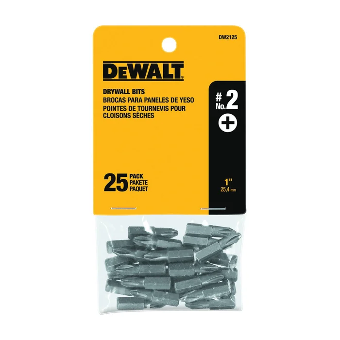 DeWALT DW2125 Screwdriver Bit, #2 Drive, Phillips Drive, 1 in L, Steel