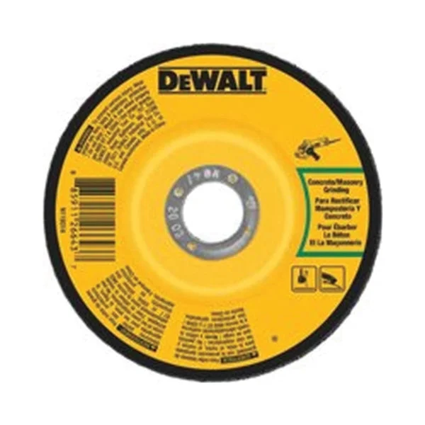 DeWALT DWA4514CH Grinding Wheel, 7 in Dia, 1/4 in Thick, 5/8-11 in Arbor, 24 Grit, Extra Coarse