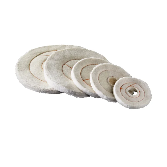 Dico 527-60-4M Buffing Wheel, 4 in Dia, Flannel Cotton