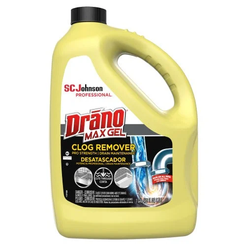 Drano Max Gel Clog Remover Bleach Scent 128 Oz Bottle 4/Case