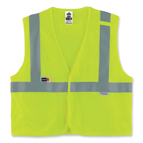 Ergodyne Glowear 8260frhl Class 2 Fr Safety Hook And Loop Vest Modacrylic/kevlar Large/x-large Lime