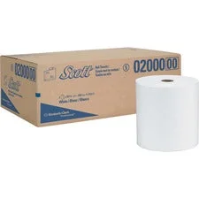 Essential High Capacity Hard Roll Towels For Business, Absorbency Pockets, 1-ply, 8″ X 950 Ft, 1.75″ Core, White, 6 Rolls/ct