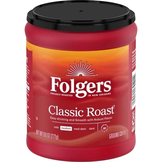 Folgers Classic Roast-9.6 oz.-6/Case