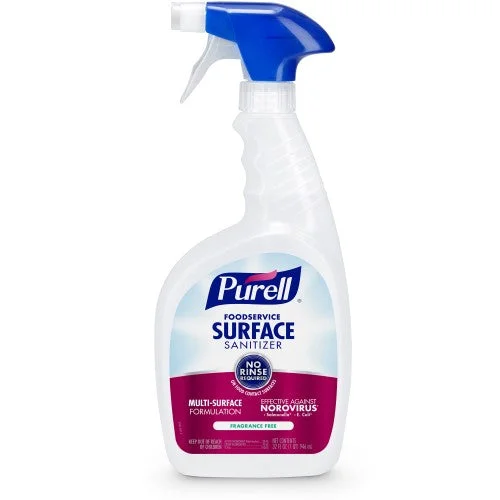 Foodservice Surface Sanitizer3, Fragrance Free, 32 Oz Bottle With Spray Trigger Attached, 6/carton