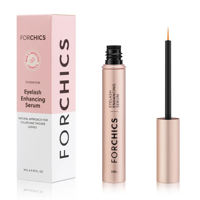 ForLash Hormone-Free Eyelash Growth Serum – Lash Enhancer for Longer, Thicker, and Fuller Lashes – Organic & Vegan – [0.10 fl. oz / 3ml]