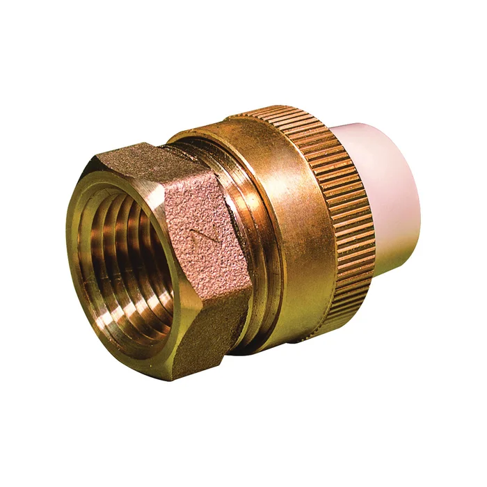 GENOVA 500 Series 53373Z Transition Pipe Union, 1/2 in, Slip Joint x FIP, 100 psi Pressure